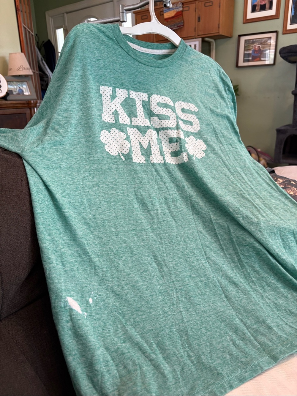 Kiss Me Shamrock Graphic Tee - Green
